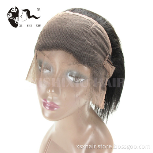 2016 New arrival natural black body wave with lace band 360 lace frontal closure